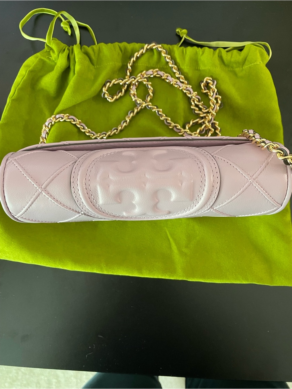 Tory Burch Chain Wallet Handbag in Light Purple Leather - Picture 2 of 6